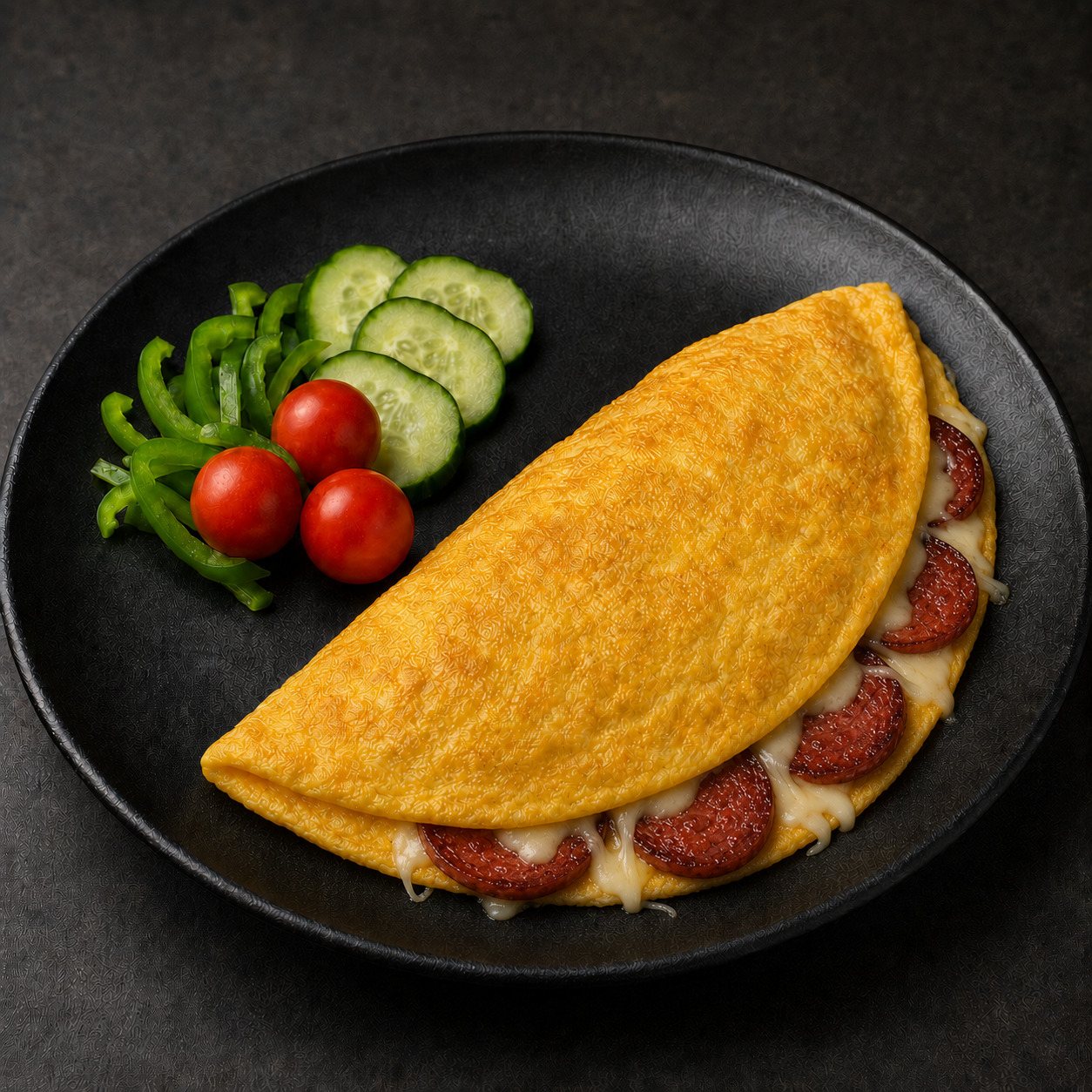 Sucuklu Kaşarlı Omlet