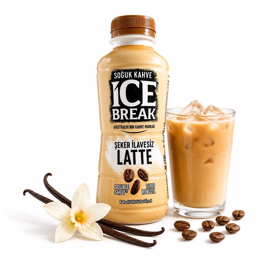 Şeker İlavesiz Latte (Soğuk Kahve) 375 ml