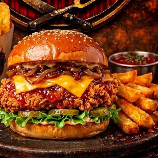 Acılı Tavuk Burger