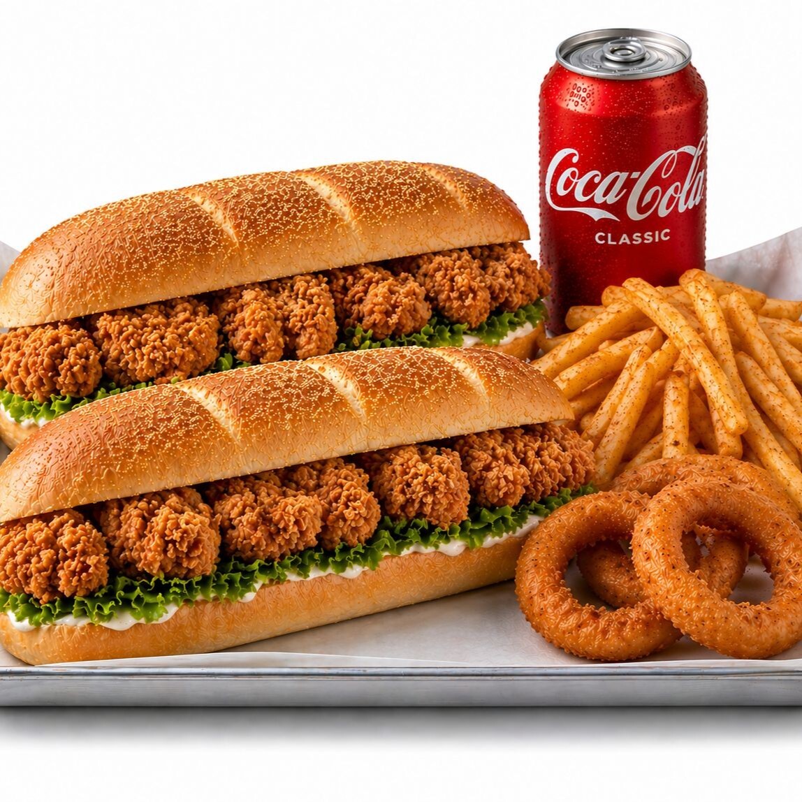 2'li Klasik Cajun Sandwich Coca Cola Menü
