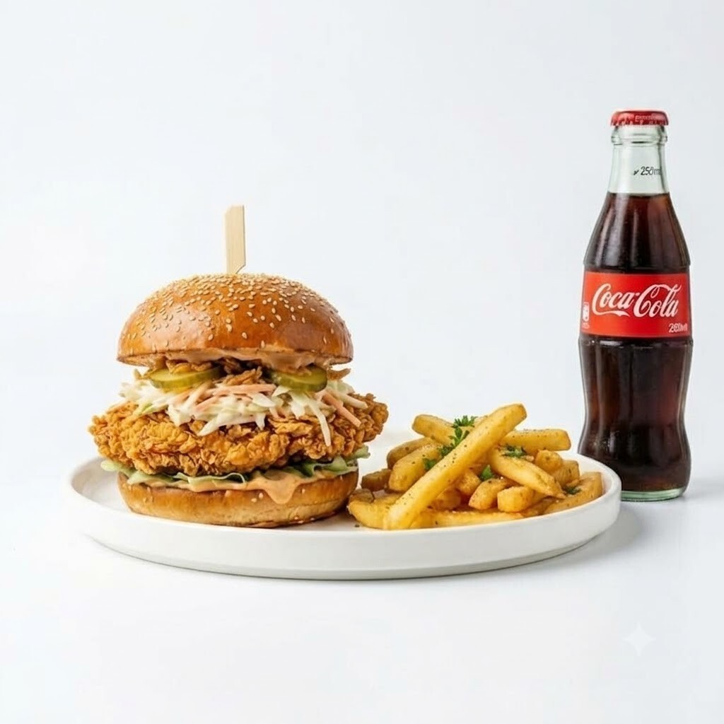 Klasik Crispy's Burger + İÇECEK + PATATES