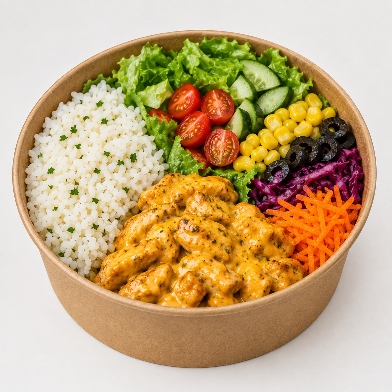 Cheddar Tavuklu Pilavlı Bowl