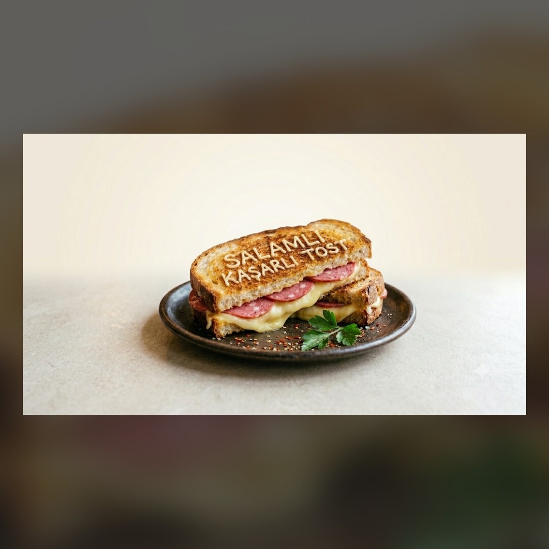 Salamlı Kaşarlı Tost