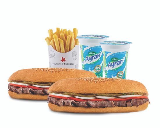 -Efsane İkili Et Döner Menüler( Kişi Başı 800 TL )