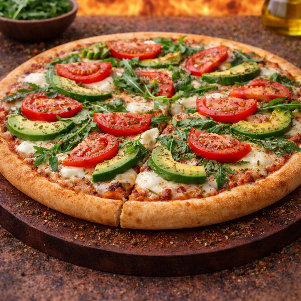 Green Margherita Pizza (Orta Boy)