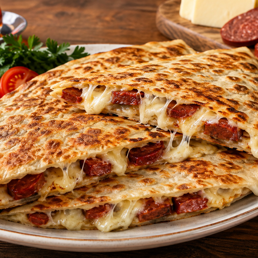 Kaşarlı Sucuklu Gözleme