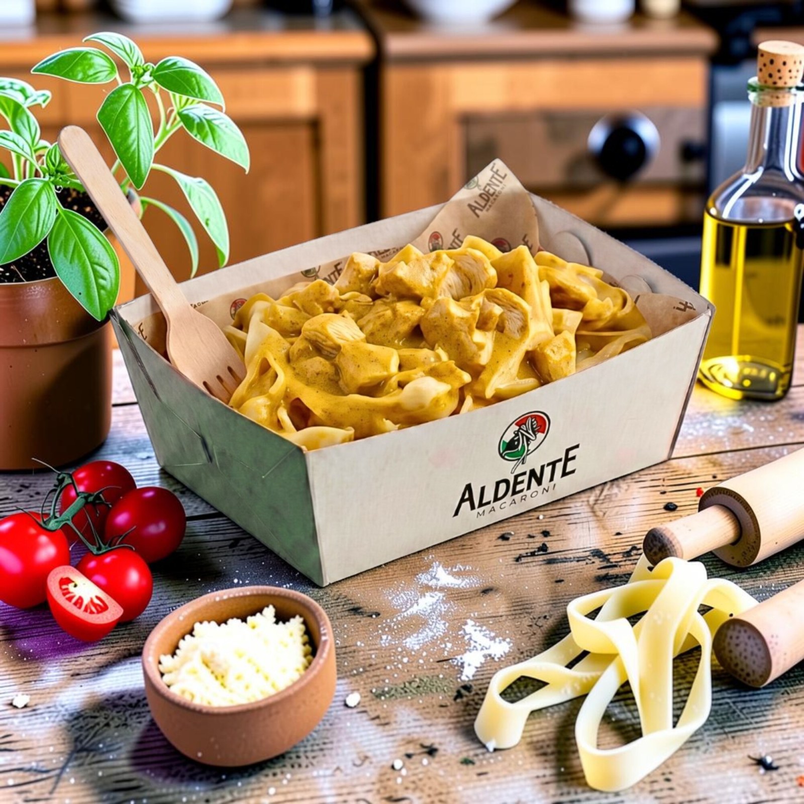 Köri Soslu Fettucine