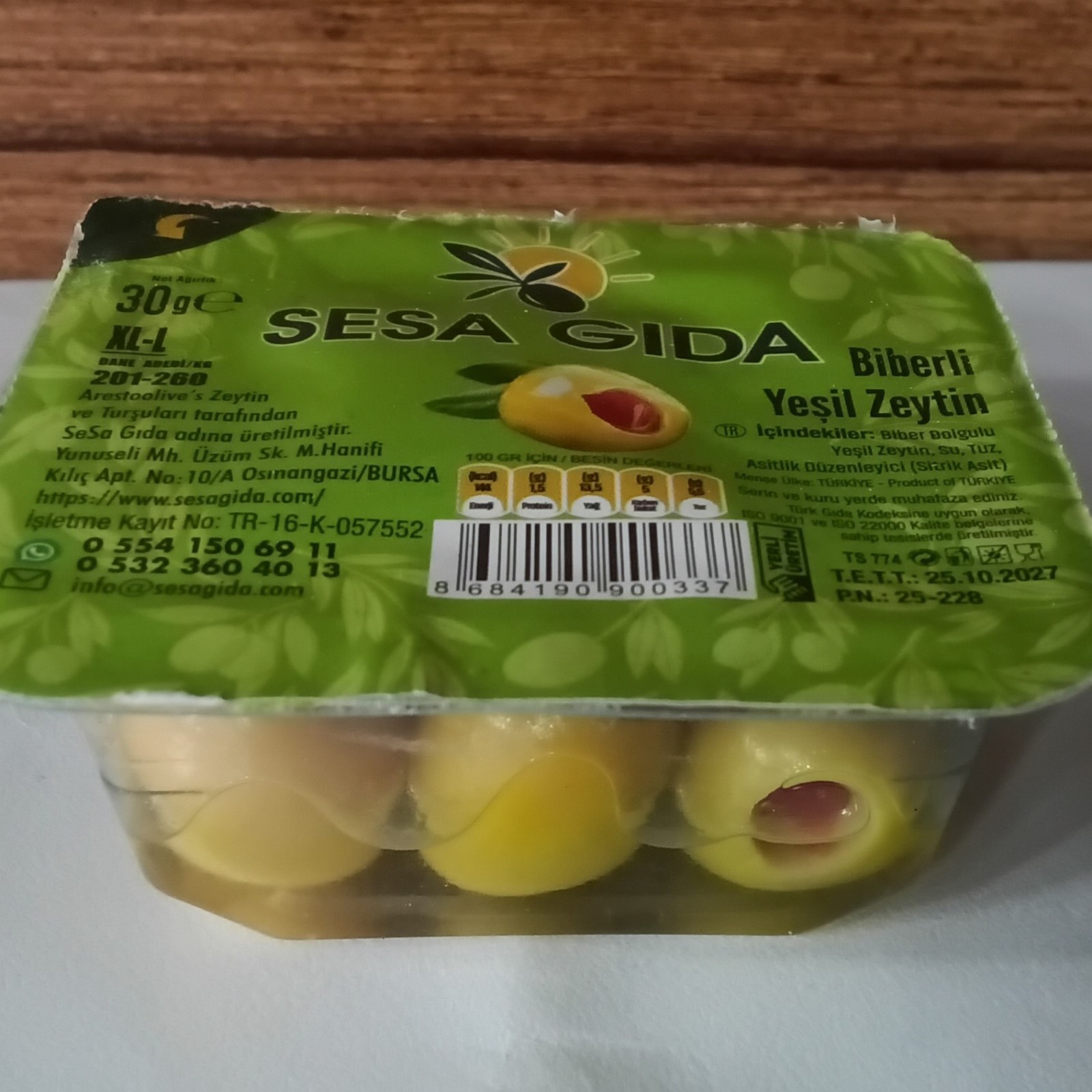 Biberli Yeşil Zeytin