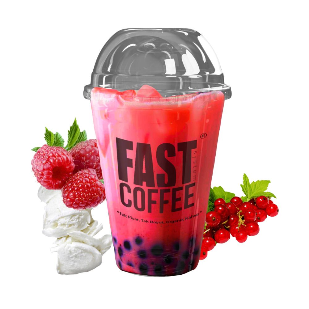 Frambuaz & Kaymak & Yaban Mersini Bubble Tea
