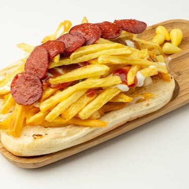 Sucuklu Patates kızarması tabak menü