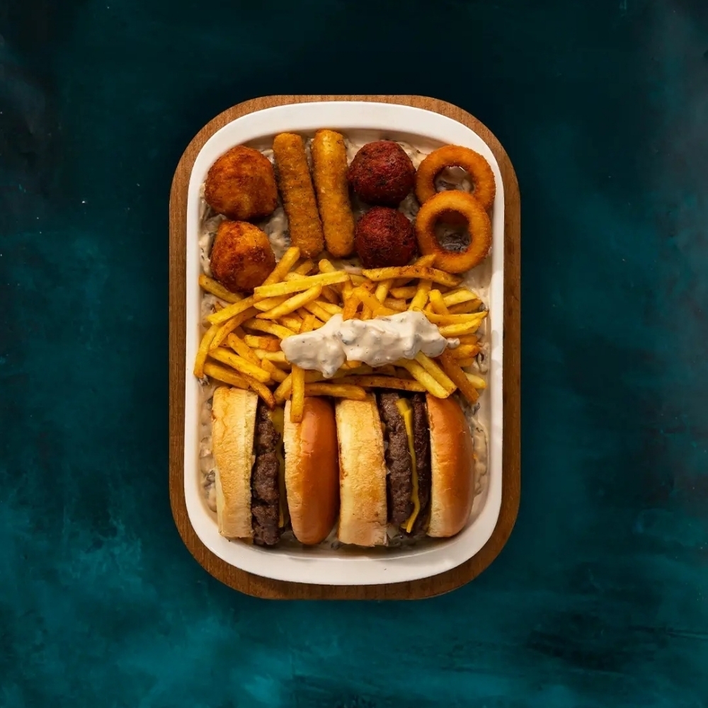 Trüf Mantar Yatağında Double Smash Burger (140 g)