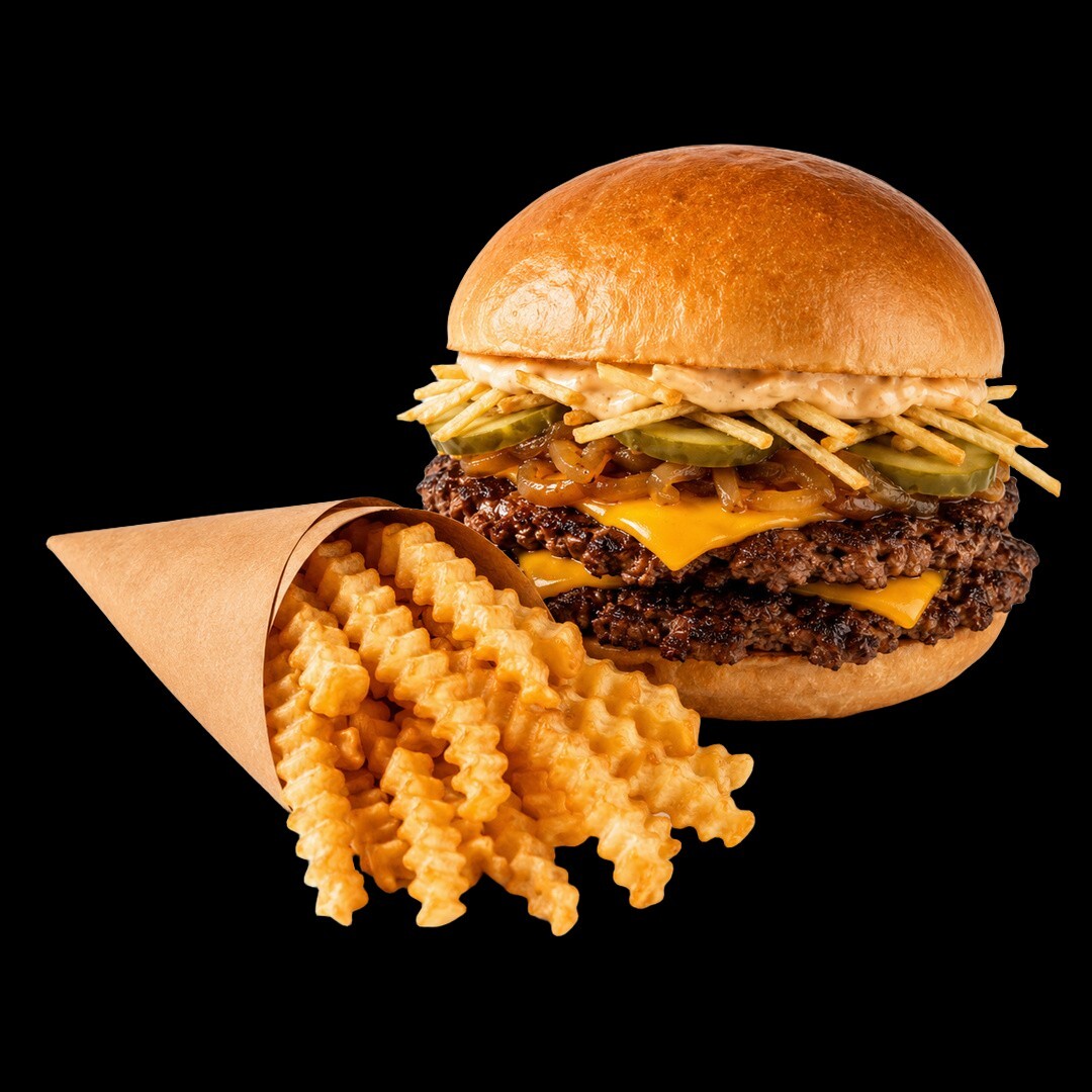 Cezayir Soslu Smash Burger & Patates Kızartması