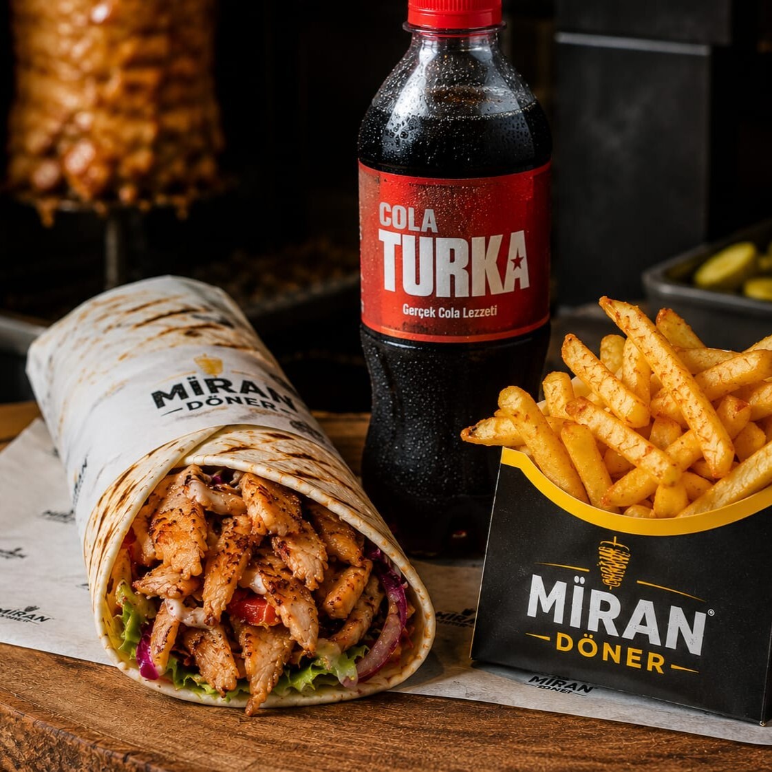 Dürüm + Patates + Şişe Kola