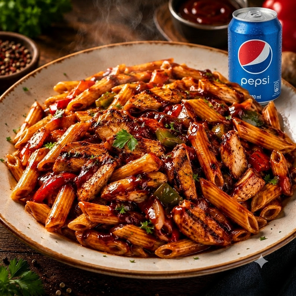 Barbekü Tavuklu Penne + 330ml Pepsi Menü