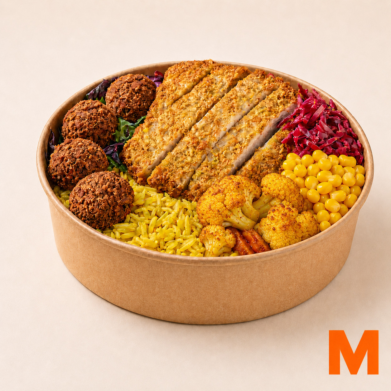 Sebze Köfteli Schnitzel Bowl