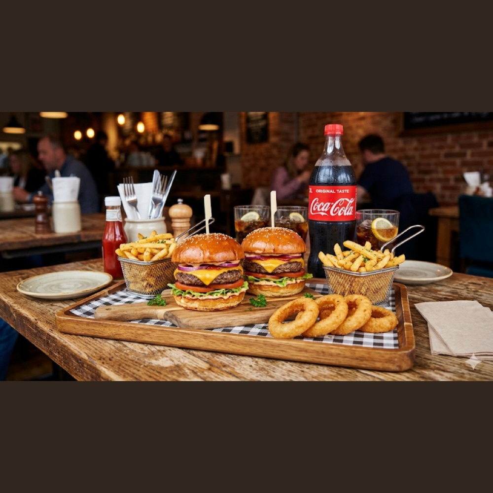 2 li Chesee Burger Menü ( 2 Kişilik Menü )