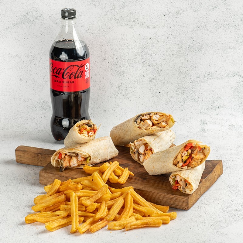 3'lü Tavuk Dürüm Menü (2449,5 KCal)