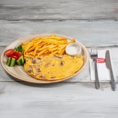 Kaşarlı Mantarlı Omlet