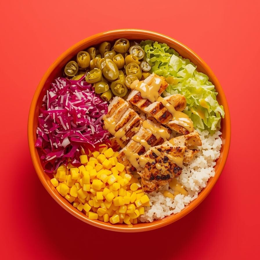 Ballı Hardal Soslu Tavuklu Pilav Bowl