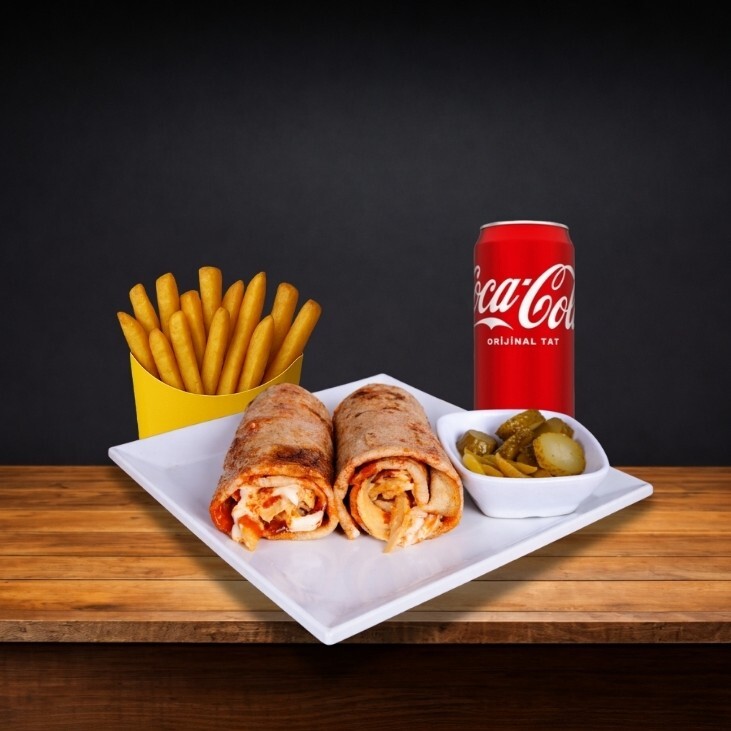 Hatay Usulü Yeşillikli Tavuk Döner Combo Menü
