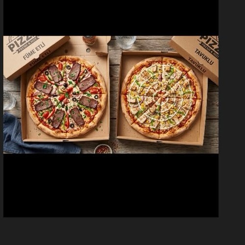 2'li Füme Etli ve Tavuklu Büyük Boy Pizza