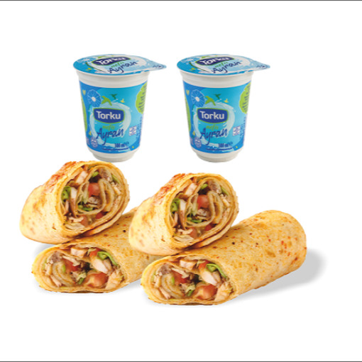 2' li Soslu Tavuk Dürüm (100gr.) & İçecek