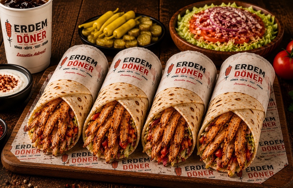 4'lü Tavuk Döner Dürüm