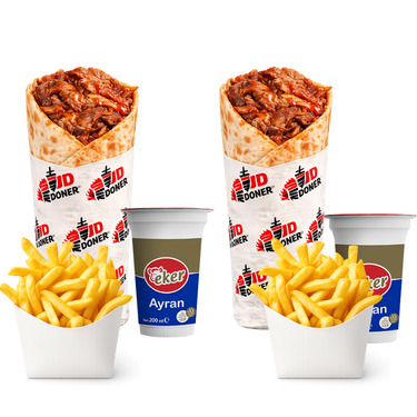 2'li Et Döner Medium Menü (M)