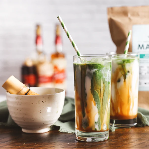 Ice Caramel Matcha Latte
