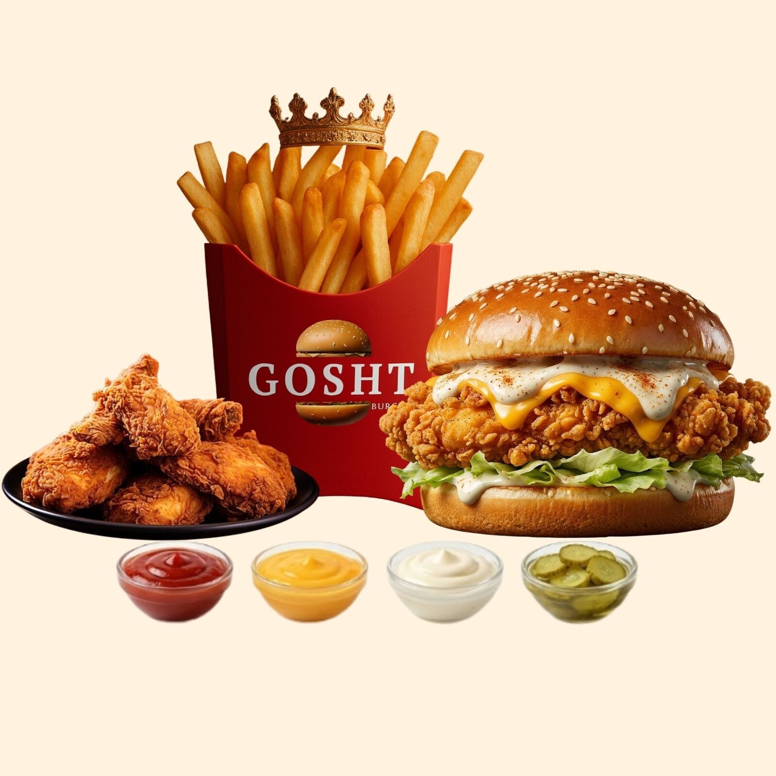 Çıtır Cajun Baharatlı Tavuk Burger Menü