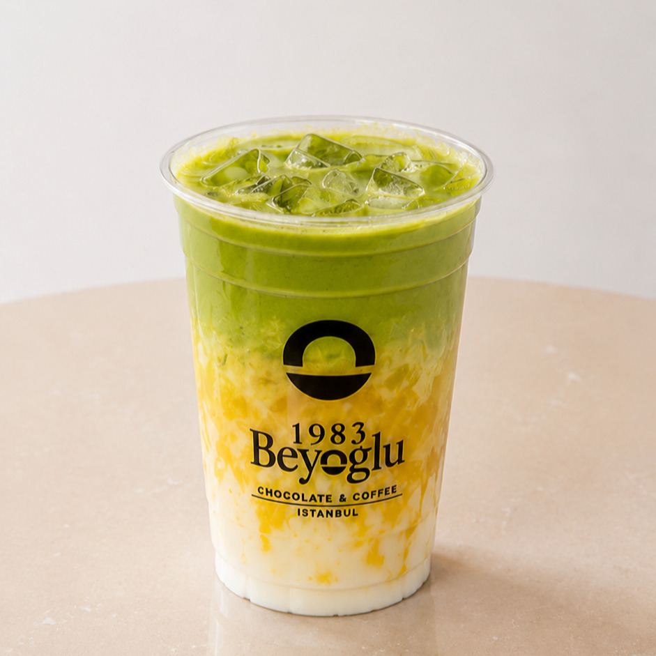 Ice Mango Matcha Latte