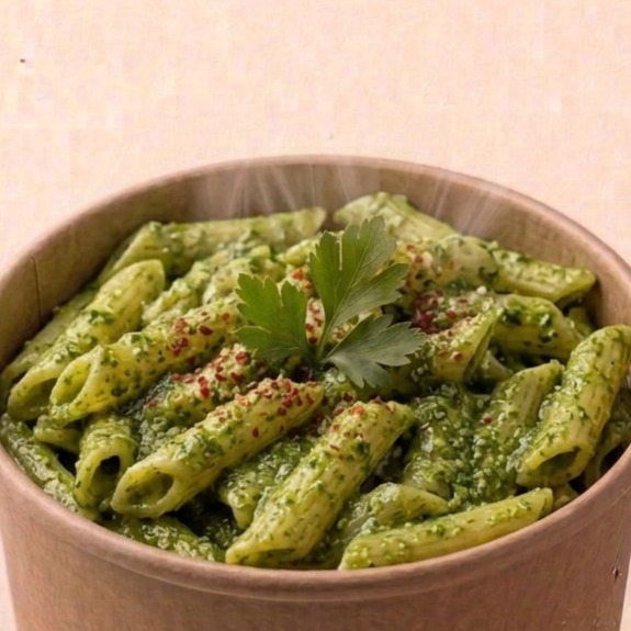 Kovada Pesto Soslu Tavuklu Makarna