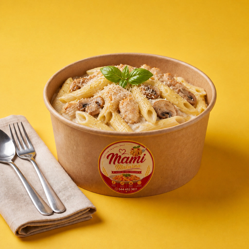 Kremalı Tavuk & Mantarlı Makarna