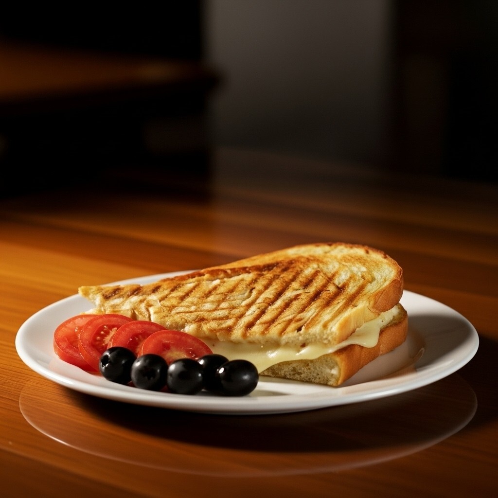 Yarım Ekmek Kaşarlı Tost