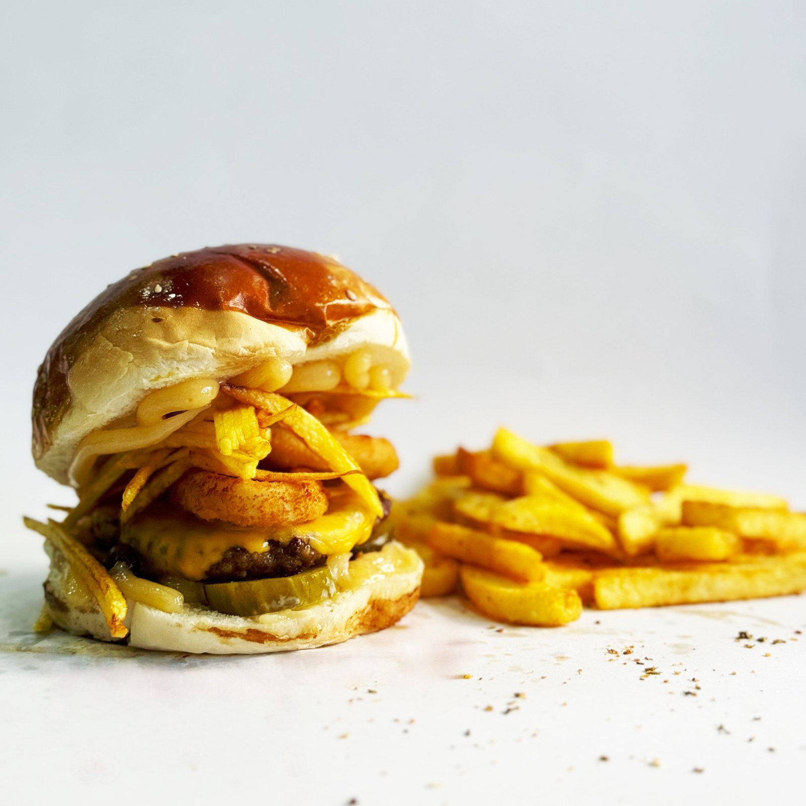 Soğanlı Halkalı Et Burger