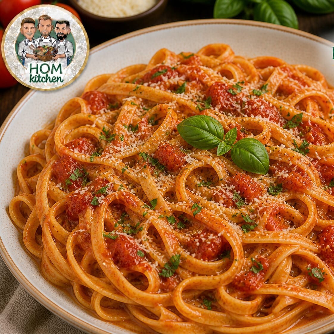 Domates Soslu Fettucine