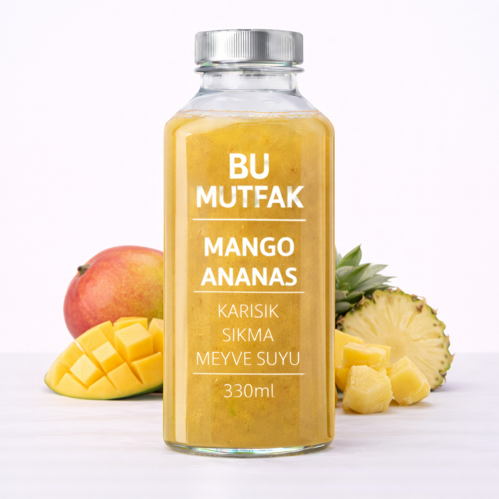 Mango Ananas Yuzu Karışık Sıkma Meyve Suyu 330ml
