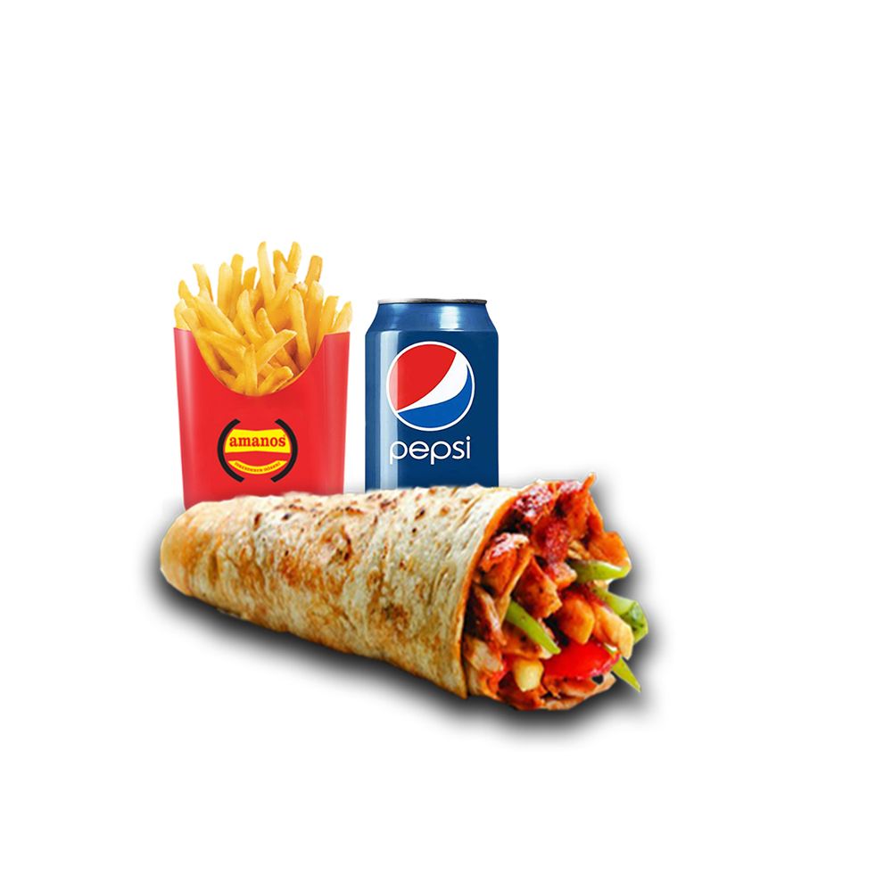 Amanos Soba Tavuk Döner Dürüm Menü