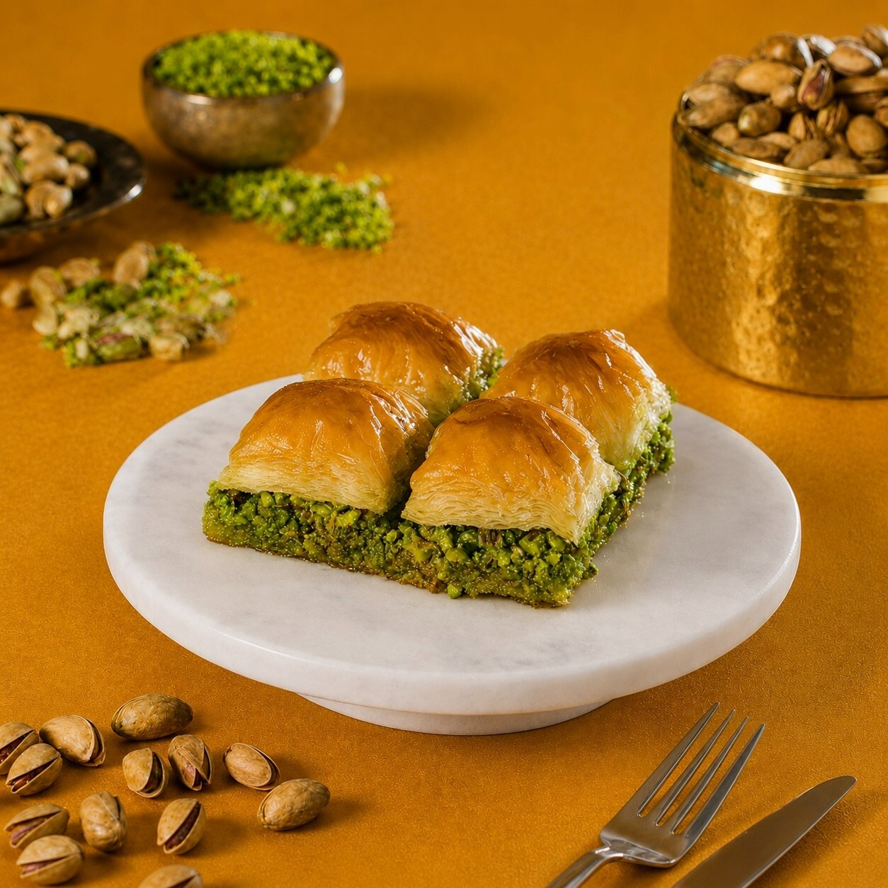 Fıstıklı Kare Baklava (500 Gr)