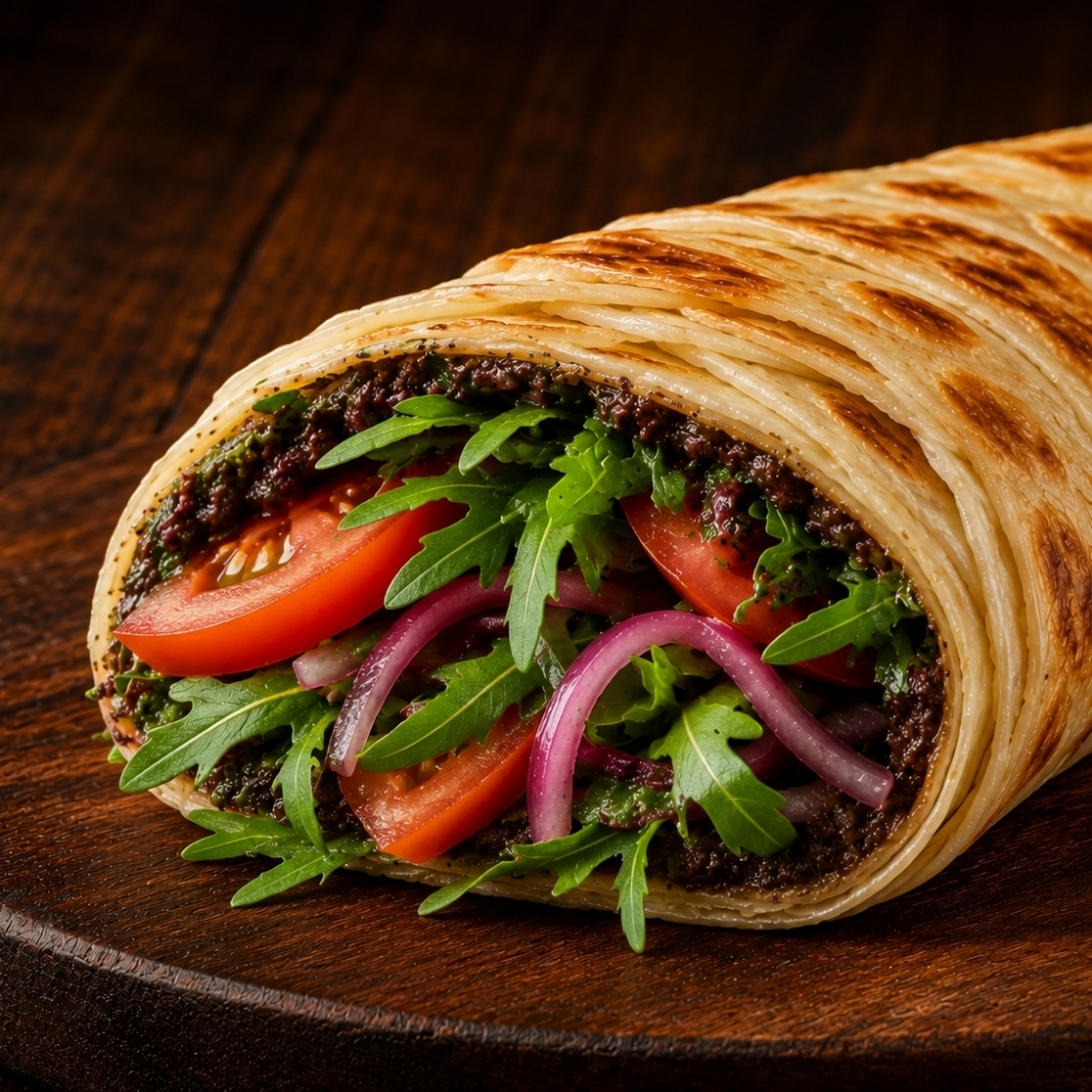 Zeytin Ezmeli Katmer Dürüm