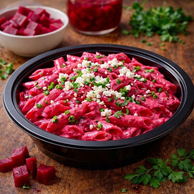 Kremalı Pancarlı Penne