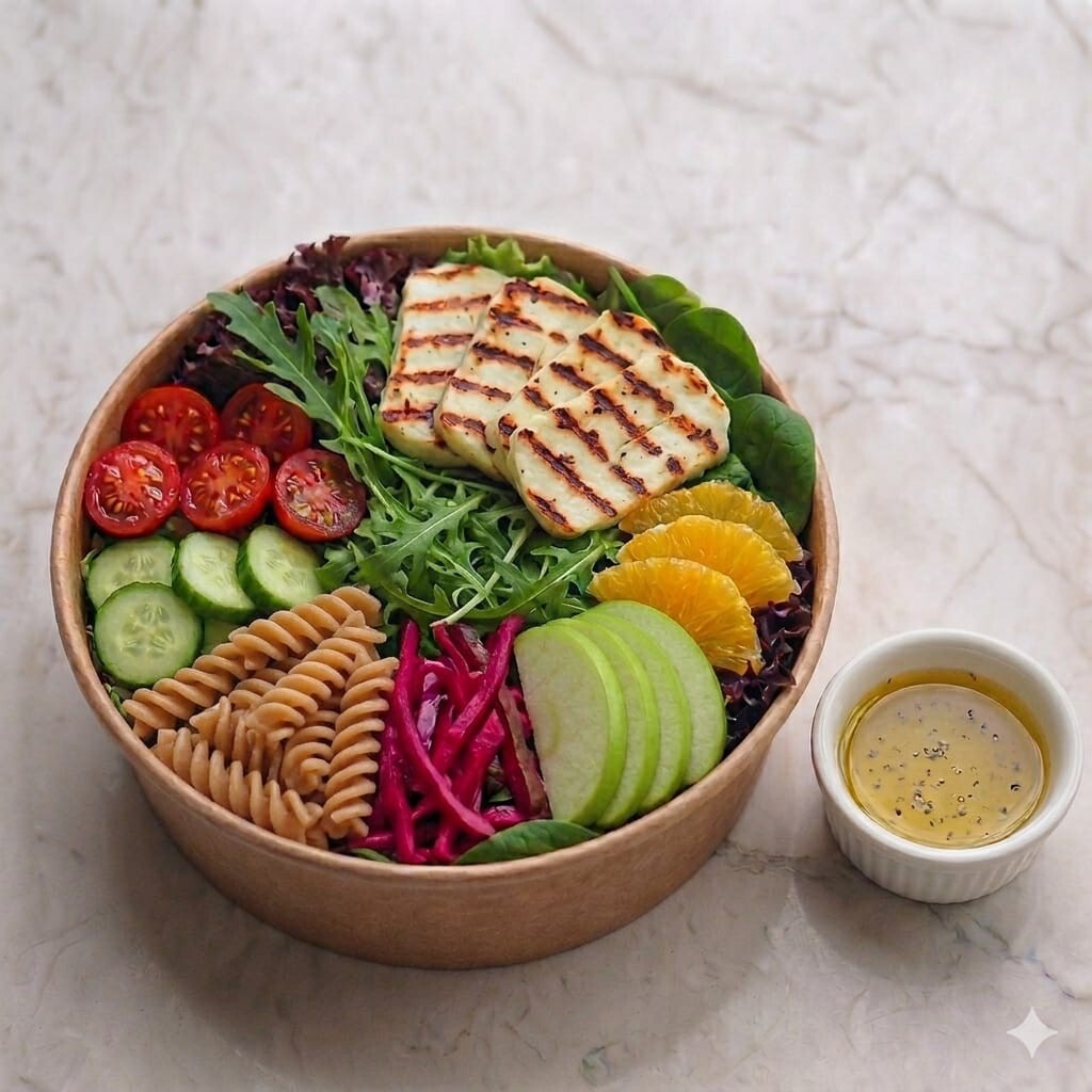 Hellimli Akdeniz Salata