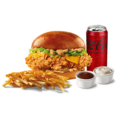 Cajun Chessy Burger Menü