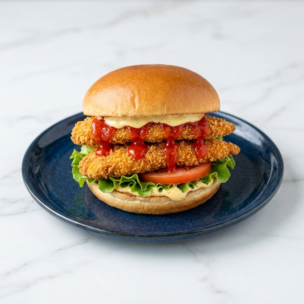 Chili Soslu Tavuk Burger