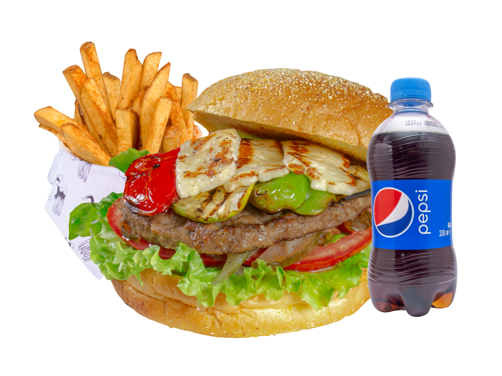 Köz Sebzeli Burger Menü