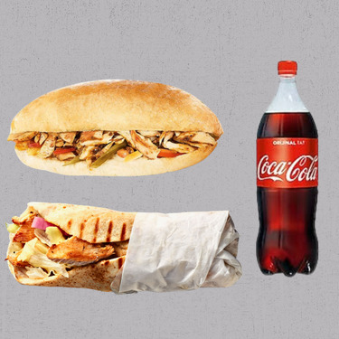Ekmek Arası (TamEkmek) + Lavaş Tavuk Döner + 1 Litrelik İçecek