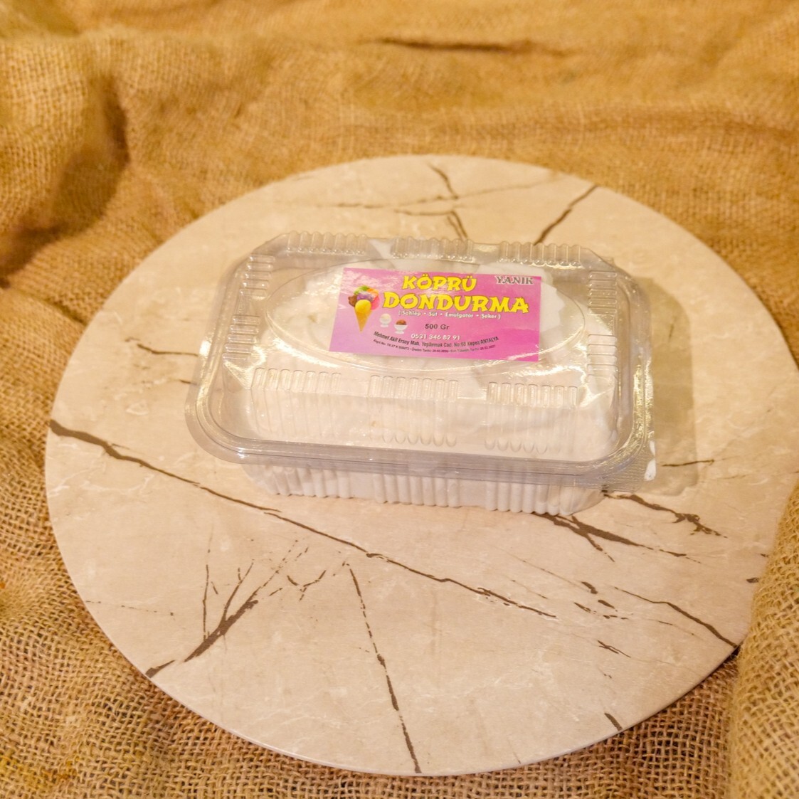 Yanık Dondurma (Sade 500 Gr)