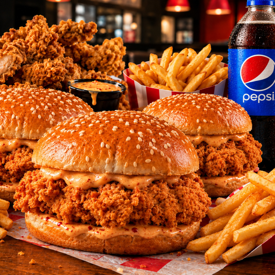Jr. Tenders 3 Kişilik Hamburger Menü Boll Protein