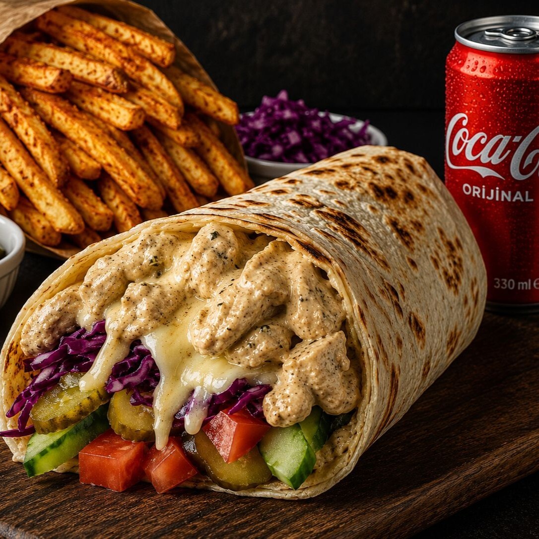 PİŞİYO SOSLU TAVUK ROLL MENÜ