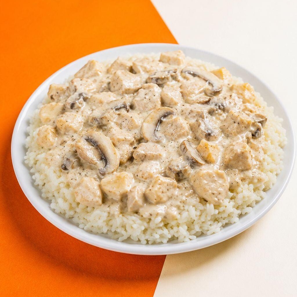 Kremalı Mantarlı Tavuk Pilav